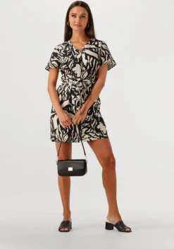 zwarte object mini jurk objkarina s/s re short dress noos