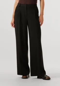 zwarte object pantalon objivy hw wide pant