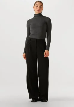zwarte object pantalon objivy hw wide pant
