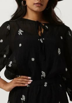 zwarte object top objalfra 3/4 sleeve top