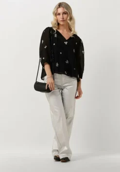 zwarte object top objalfra 3/4 sleeve top