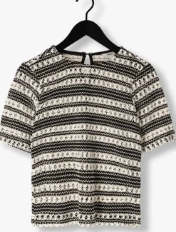 zwarte object top objarthine s/s t-shirt