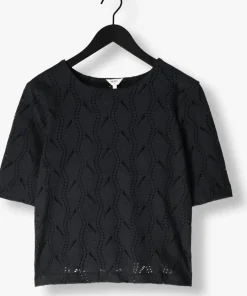 zwarte object top objava 2/4 lo o-neck top