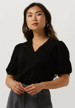 zwarte object top objcaroline s/s top