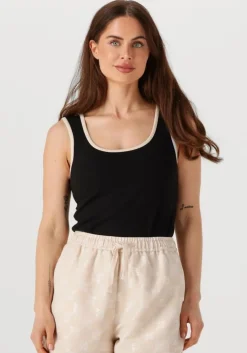 zwarte object top objjamie s/l sli tank top noos