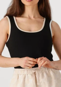 zwarte object top objjamie s/l sli tank top noos