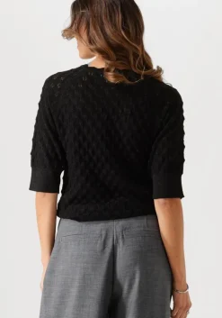 zwarte object top objsolejma re 2/4 pullover