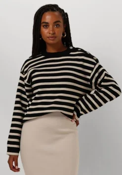 zwarte object trui objelly lo ls knit pullover