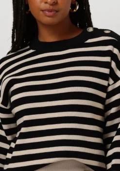 zwarte object trui objelly lo ls knit pullover