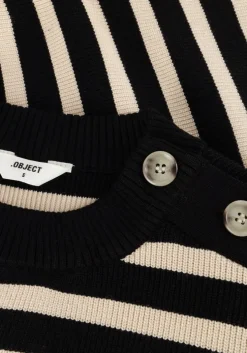 zwarte object trui objelly lo ls knit pullover