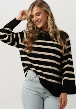 zwarte object trui objester ls knit top