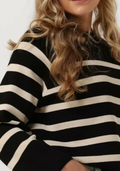 zwarte object trui objester ls knit top