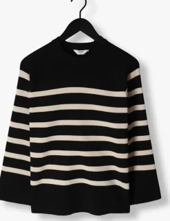 zwarte object trui objester ls knit top