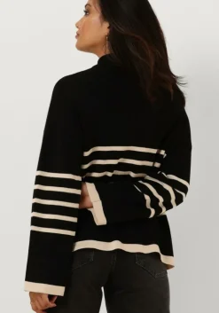 zwarte object trui objromia l/s long knit pullover