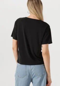 zwarte object t-shirt objannie re s/s v-neck top