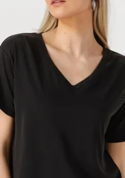 zwarte object t-shirt objannie re s/s v-neck top