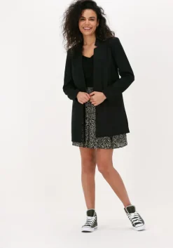 zwarte object t-shirt objetessi slub s/s v-neck noos