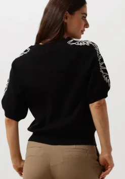 zwarte object t-shirt objrashia knit 2/4 re pullover