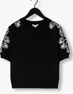 zwarte object t-shirt objrashia knit 2/4 re pullover