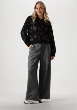 zwarte object vest objalora knit re l/s cardigan