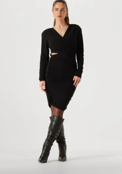 zwarte omoda atelier mini jurk x iris - iris