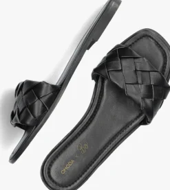 zwarte omoda atelier slippers x bo slipper