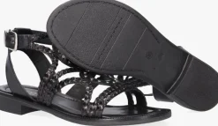 zwarte omoda platte sandalen 120111