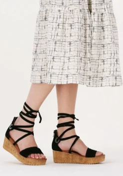 zwarte omoda sandalen met hak 722007