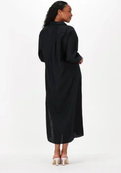 zwarte ottod'ame midi jurk abito da4528