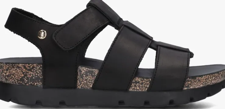 zwarte panama jack platte sandalen sammy
