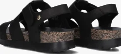 zwarte panama jack platte sandalen sammy
