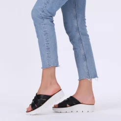 zwarte paul green slippers 7641