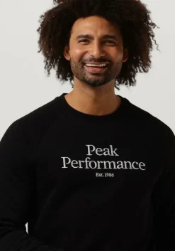 zwarte peak performance trui m original crew