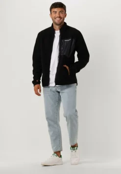 zwarte peak performance vest m pile zip jacket