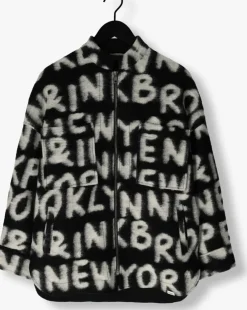 zwarte penn & ink jack 542 coat aop