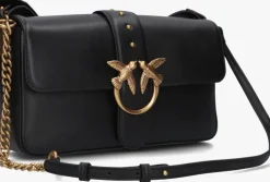 zwarte pinko schoudertas love one classic slouchy