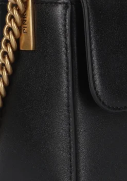 zwarte pinko schoudertas love one classic slouchy