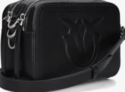 zwarte pinko schoudertas carrie camera bag