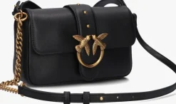 zwarte pinko schoudertas love one mini slouchy