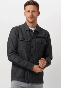 zwarte pme legend overhemden long sleeve shirt ctn 2tone flannel twill