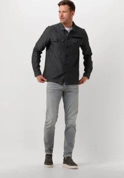 zwarte pme legend overhemden long sleeve shirt ctn 2tone flannel twill