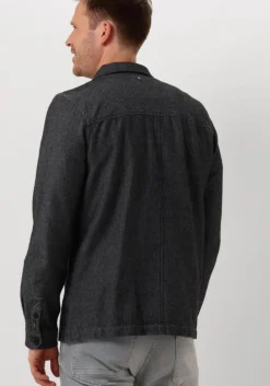 zwarte pme legend overhemden long sleeve shirt ctn 2tone flannel twill