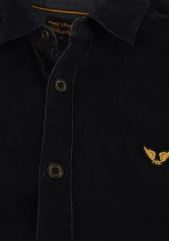 zwarte pme legend overhemden long sleeve shirt fine cord