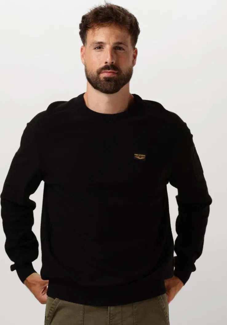 zwarte pme legend trui r-neck american classic buckley knit
