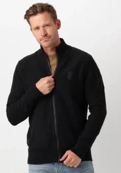 zwarte pme legend vest zip jacket cotton structure