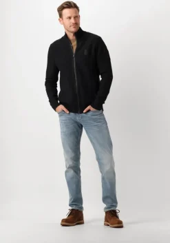 zwarte pme legend vest zip jacket cotton structure