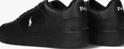 zwarte polo ralph lauren lage sneakers masters court low top