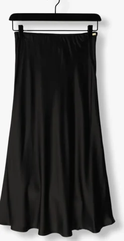 zwarte pom amsterdam midirok satin black