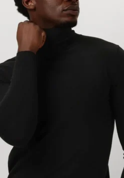 zwarte profuomo coltrui pullover roll neck