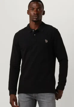 zwarte ps paul smith polo mens slim fit ls polo shirt zebra